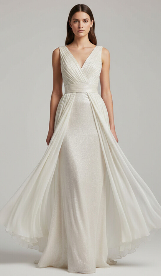  Ivory Cascade Gown